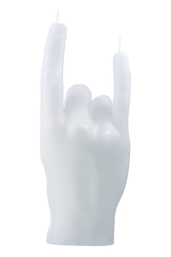 Свічка декоративна CandleHand You Rock 310 g. колір білий фото 2