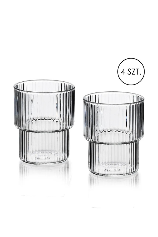 Набір склянок Affek Design Ella 320 ml 4-pack колір прозорий