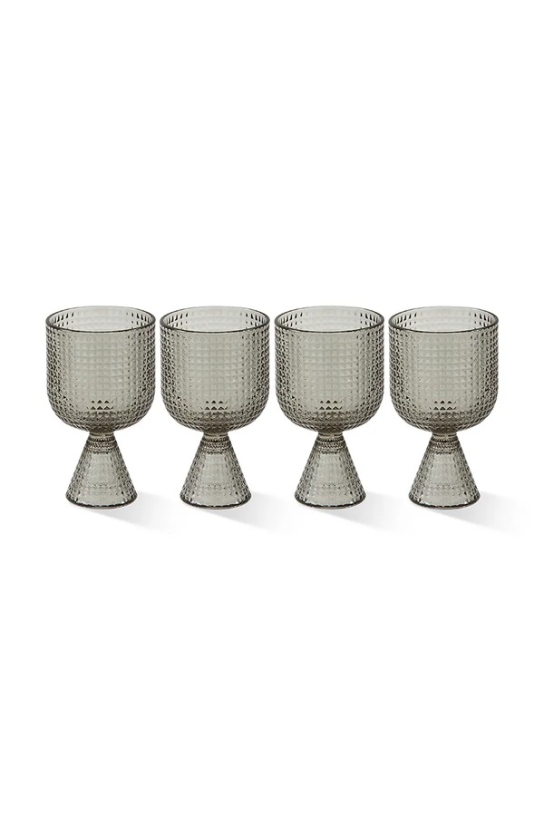 Набор бокалов для вина POLSPOTTEN Rooftop 390 ml 4-pack цвет серый