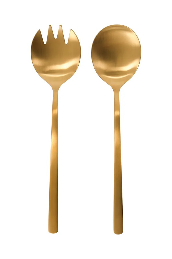 Салатні ложки House Doctor HDGolden 5,5 x 23 cm 2-pack колір зелений