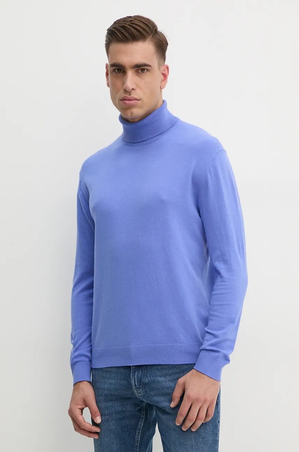 Светр United Colors of Benetton колір фіолетовий