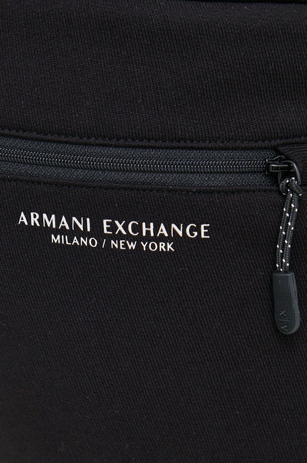 Хлопковые шорты Armani Exchange цвет черный фото 2
