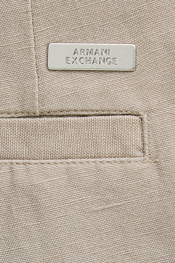 Шорти чоловічі з льоном Armani Exchange колір бежевий фото 4