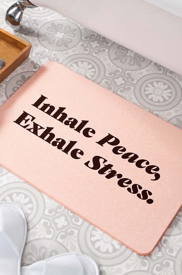 Килимок для ванної Artsy Doormats Inhale Peace Exhale 39 x 60 cm фото 2