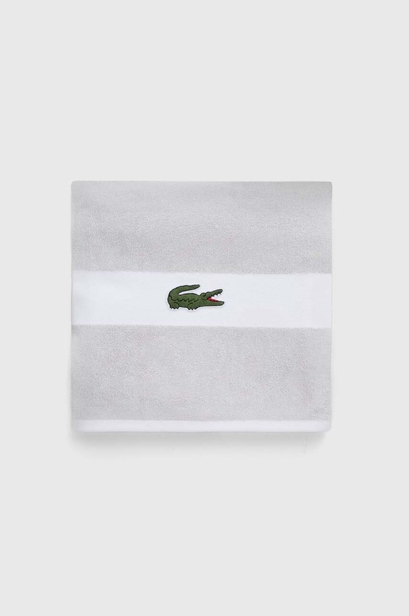 Маленький бавовняний рушник Lacoste L Casual Argent 55 x 100 cm колір сірий фото 2
