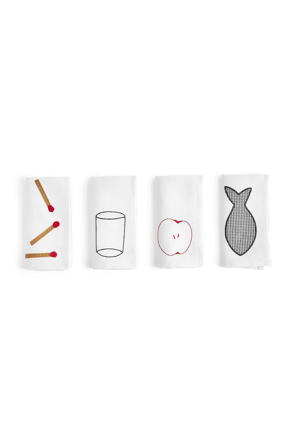 Набір серветок HAY Sobremesa 45 x 45 cm 4-pack колір білий