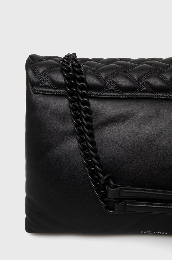 Шкіряна сумочка Kurt Geiger London колір чорний фото 4