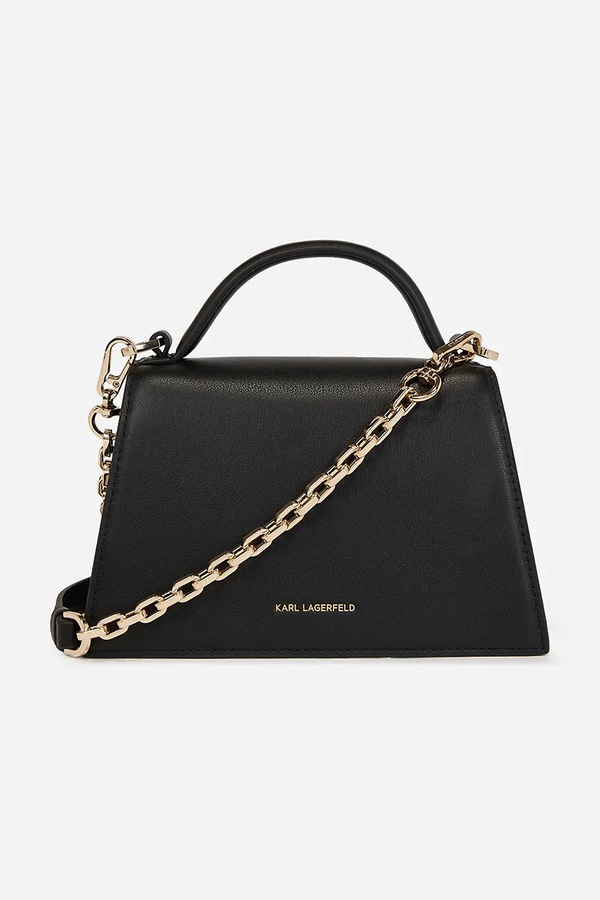 Сумка кросс-боди женская кожаная Karl Lagerfeld K/SIGNATURE цвет черный