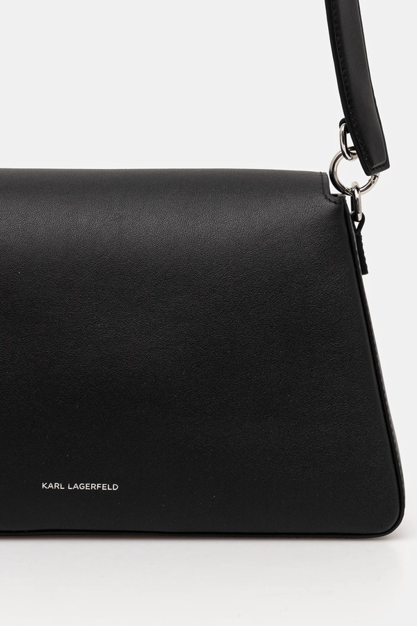 Кожаная сумочка Karl Lagerfeld IKON/K цвет черный фото 2