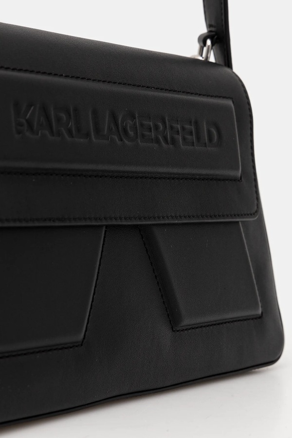Шкіряна сумочка Karl Lagerfeld IKON/K колір чорний фото 4