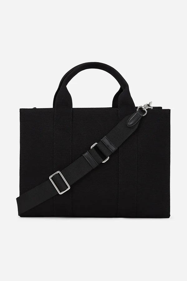 Хлопковая сумка Karl Lagerfeld IKON цвет черный