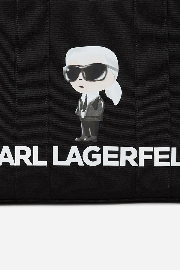 Хлопковая сумка Karl Lagerfeld IKON цвет черный фото 2