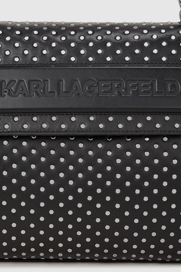 Кожаная сумочка Karl Lagerfeld цвет черный фото 2