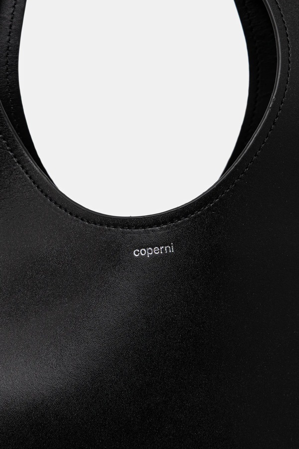 Шкіряна сумочка coperni Double Heart колір чорний фото 4