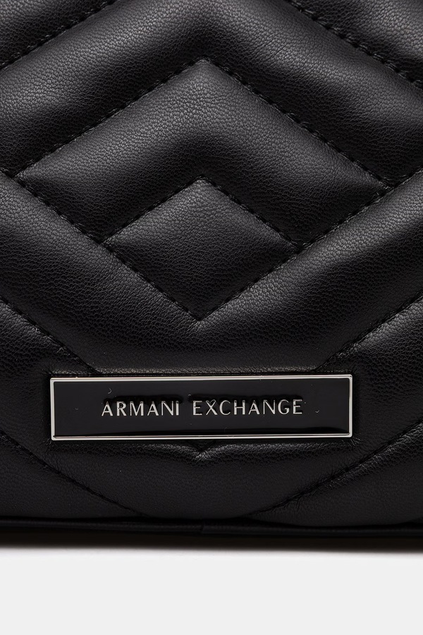 Сумочка жіноча зі штучної шкіри Armani Exchange колір чорний фото 2