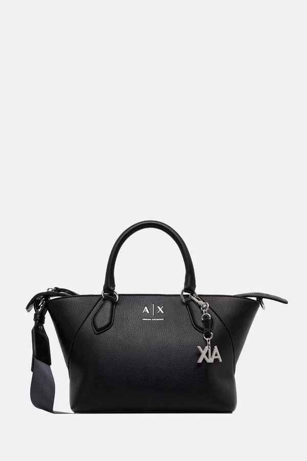 Сумка крос-боді жіноча зі штучної шкіри Armani Exchange колір чорний