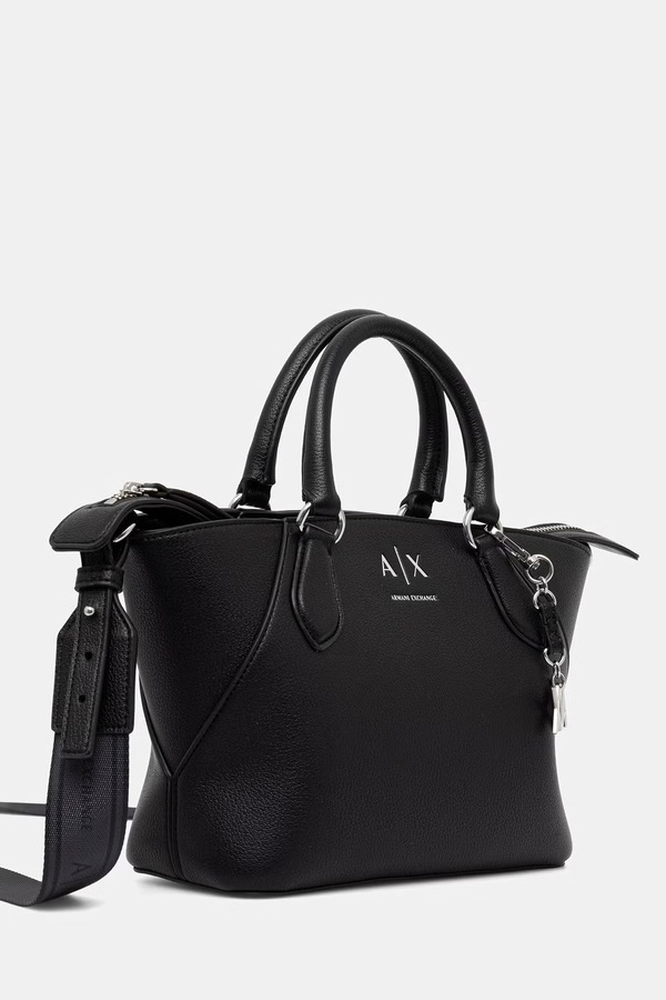 Сумка крос-боді жіноча зі штучної шкіри Armani Exchange колір чорний