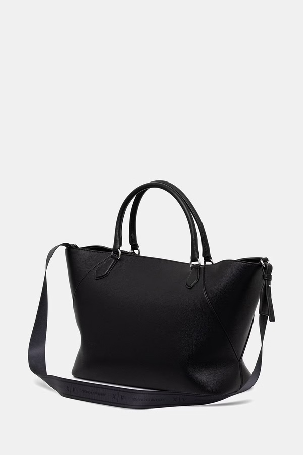 Сумка-тоут жіноча зі штучної шкіри Armani Exchange колір чорний фото 2
