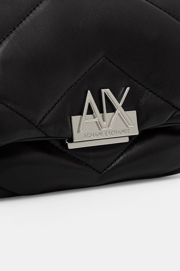 Сумка крос-боді жіноча зі штучної шкіри Armani Exchange колір чорний фото 4