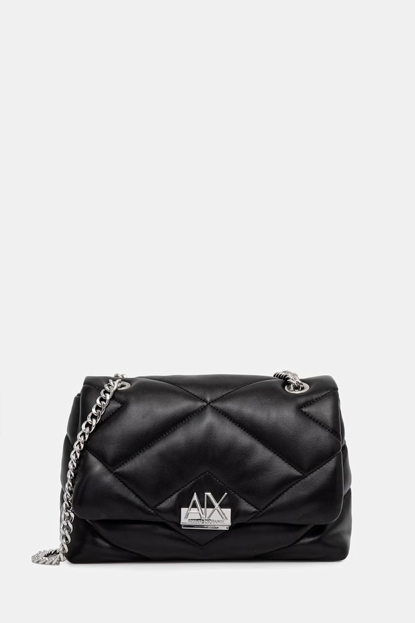 Сумочка жіноча зі штучної шкіри Armani Exchange колір чорний