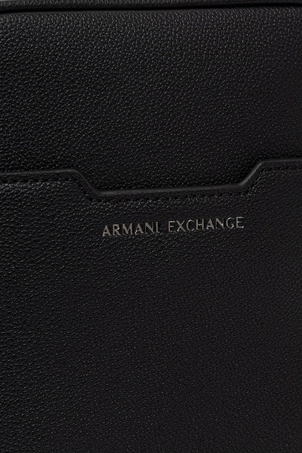 Сумка чоловіча зі штучної шкіри Armani Exchange колір чорний фото 4