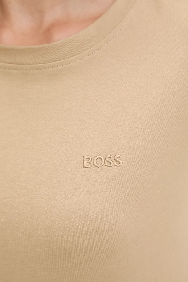 Футболка basic жіноча бавовняна BOSS Orange C Esogo 1 колір бежевий фото 4