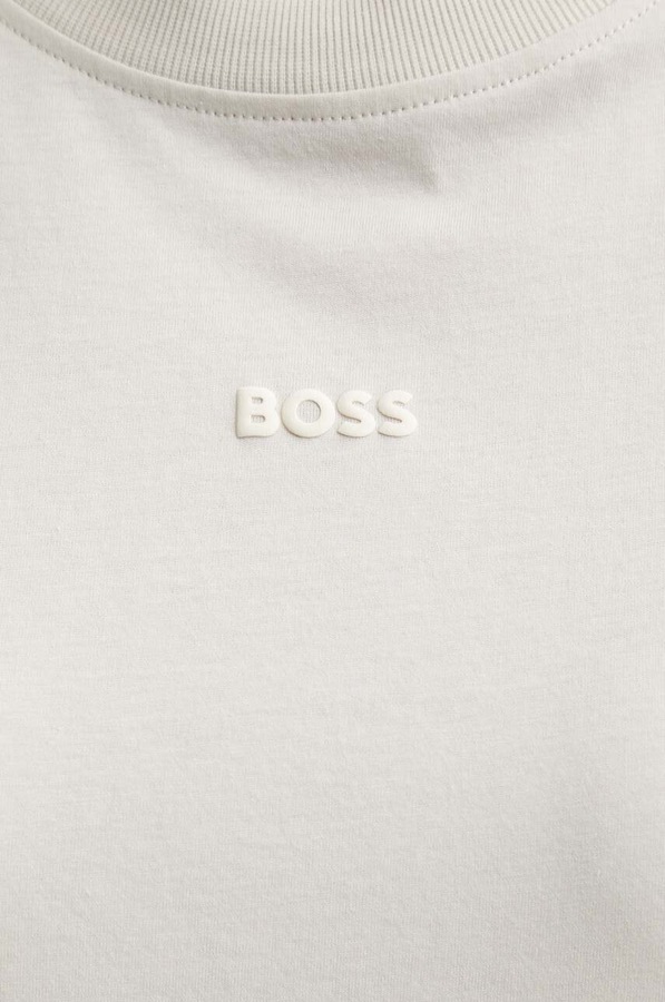 Футболка жіноча бавовняна BOSS Orange C Enis Small Logo колір бежевий фото 4