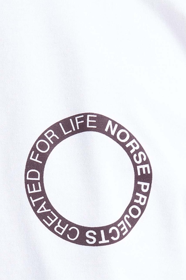 Бавовняна футболка Norse Projects Johannes BMC Logo Print колір білий фото 4