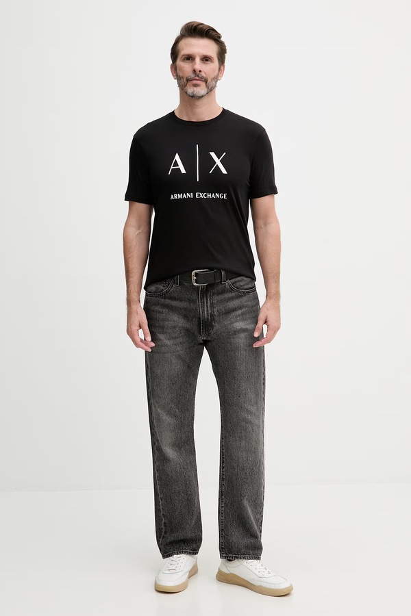Футболка чоловіча бавовняна Armani Exchange колір чорний