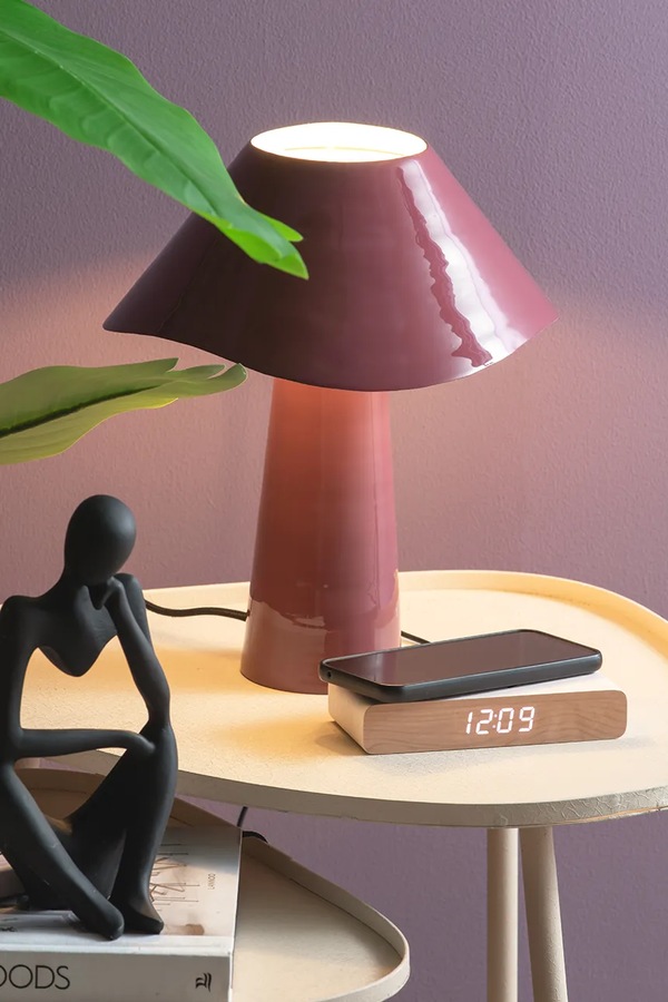 Будильник led Karlsson Retro Flat LED 8 cm колір білий фото 4