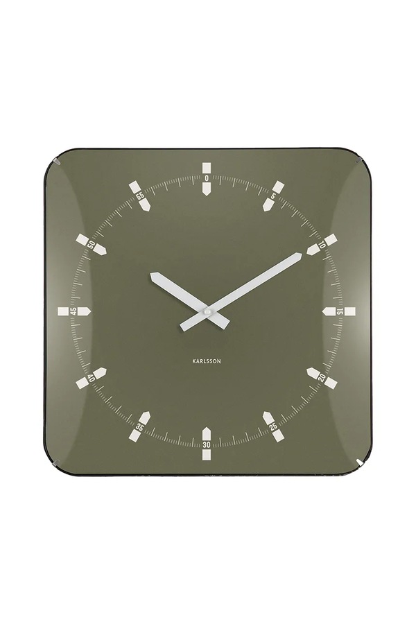 Настінний годинник Karlsson Sucinto Dome Square 35 x 35 x 4,5 cm колір білий