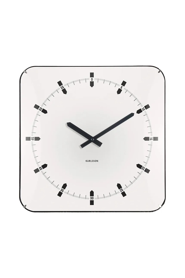 Настінний годинник Karlsson Sucinto Dome Square 35 x 4,5 cm колір зелений