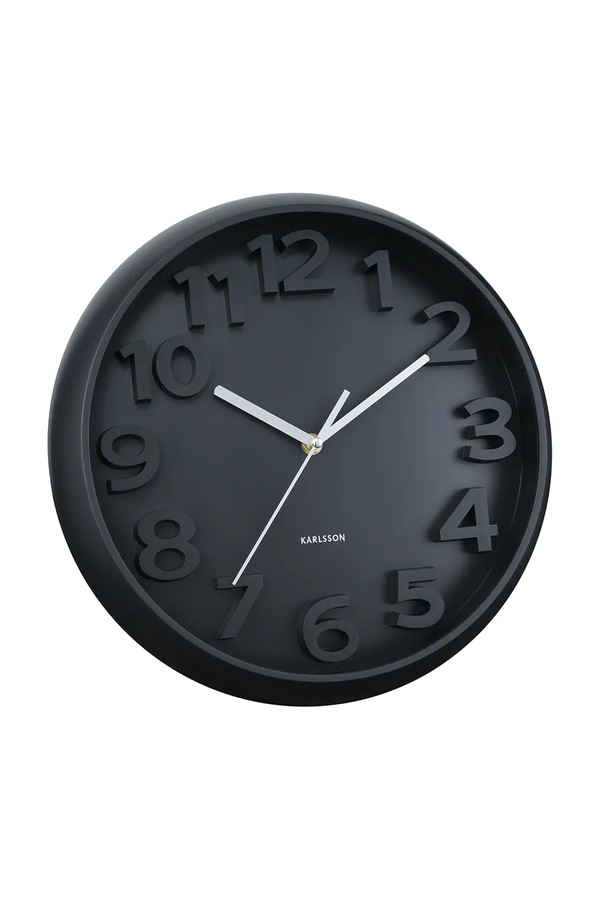 Настінний годинник Karlsson Elevated Classic 33,5 cm колір чорний фото 2