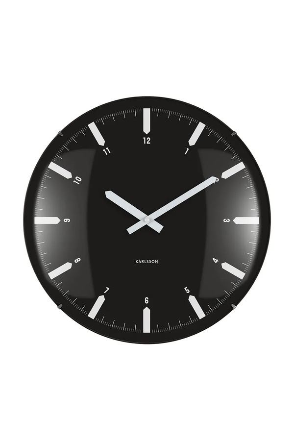 Настінний годинник Karlsson Realista Dome 35 cm колір чорний