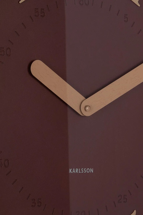 Настінний годинник Karlsson Amena 40 cm колір бордовий фото 2