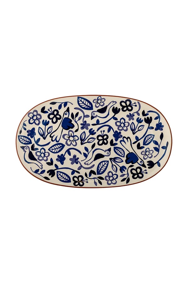 Тарілка для сервірування з фаянсу Bloomingville 38 x 2,5 x 23 cm колір білий
