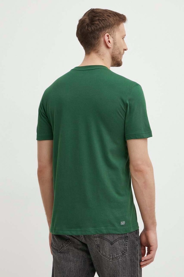 Футболка чоловіча бавовняна Lacoste колір зелений фото 3