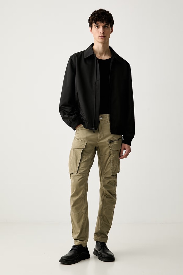 Джинси tapered чоловічі G-Star Rovic Zip 3D Regular Tapered колір бежевий