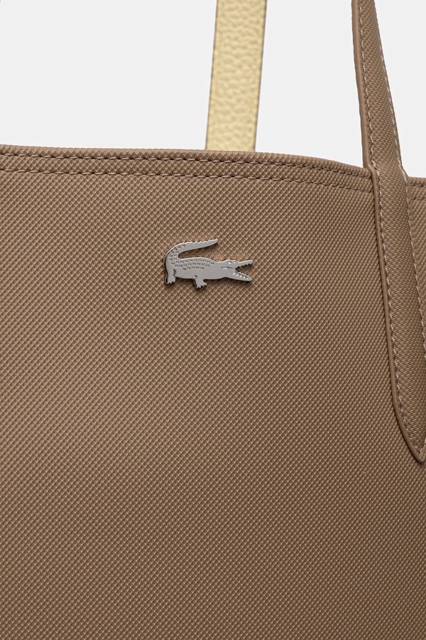 Двостороння сумочка жіноча Lacoste колір бежевий фото 4