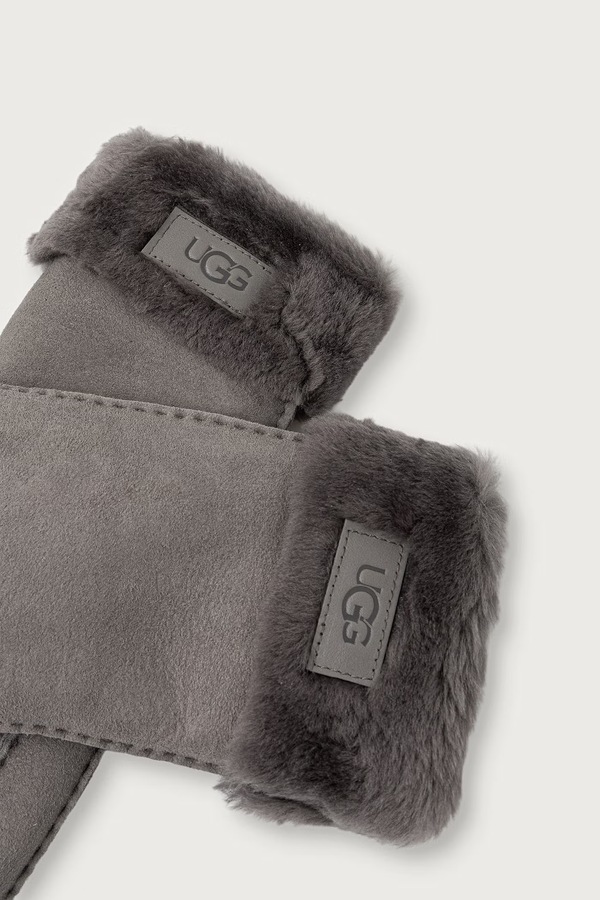 Рукавиці жіночі замшеві UGG колір сірий фото 2
