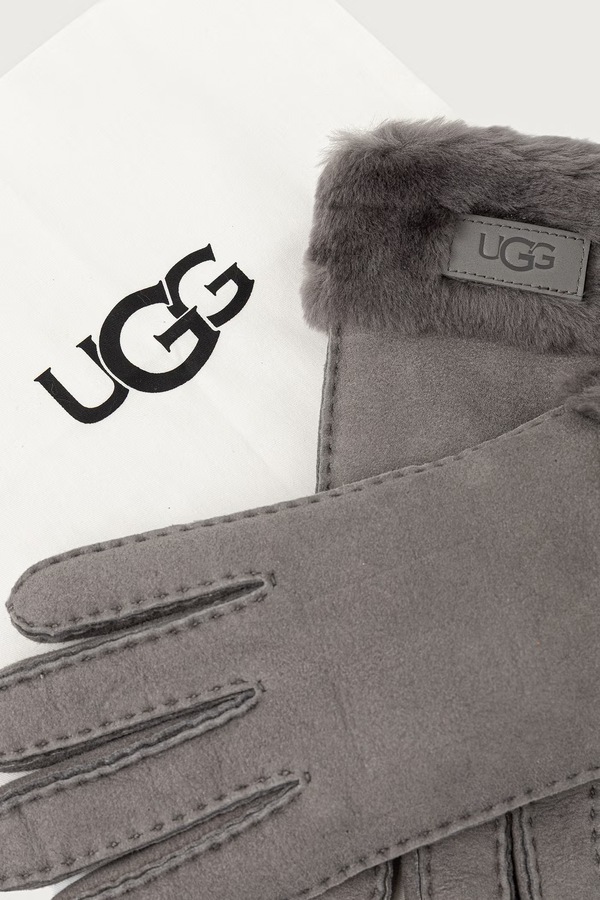 Рукавиці жіночі замшеві UGG колір сірий фото 3