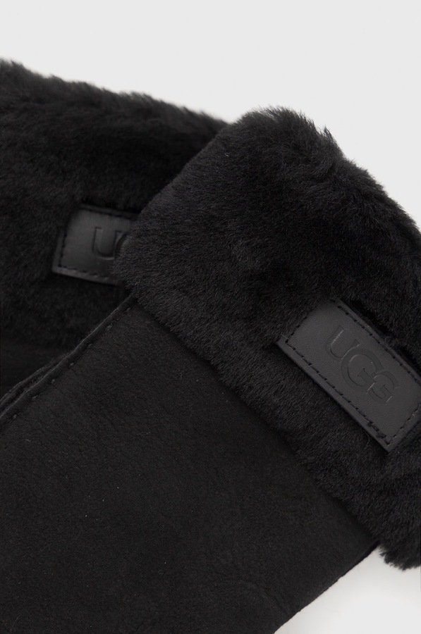 Рукавиці жіночі замшеві UGG колір чорний фото 2