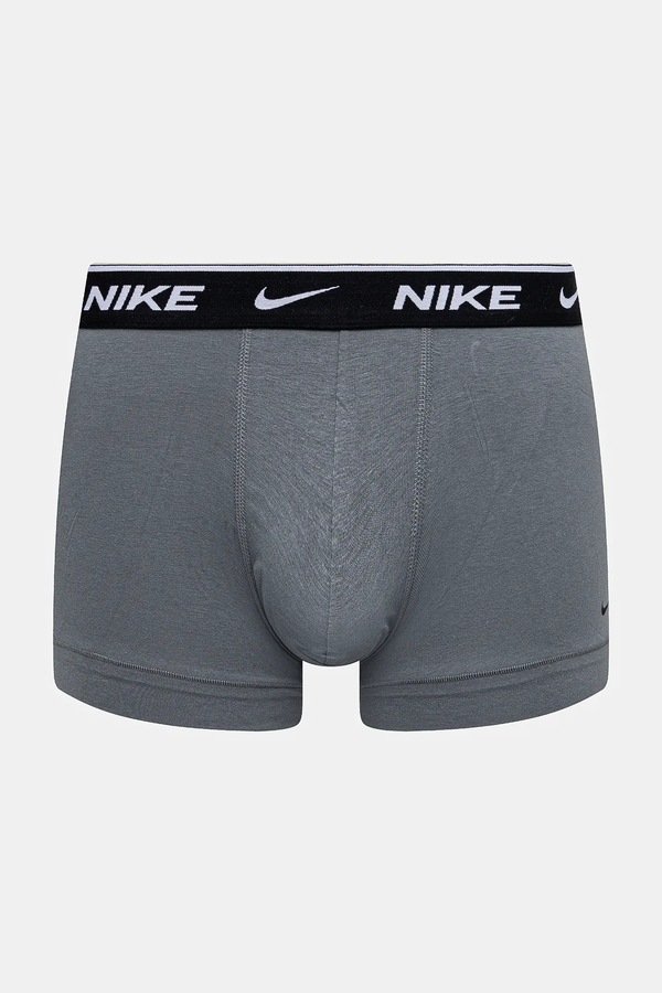 Облягаючі боксери чоловічі бавовняні з еластаном 3 шт. Nike колір сірий фото 3
