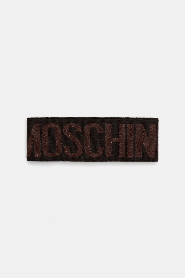 Вовняна пов'язка Moschino колір чорний фото 2