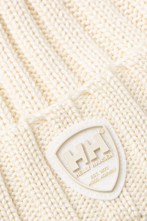 Шапка з помпоном жіноча з додаванням вовни Helly Hansen колір бежевий фото 2