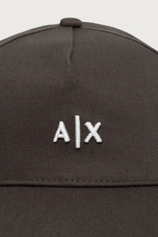 Кепка чоловіча бавовняна Armani Exchange колір сірий