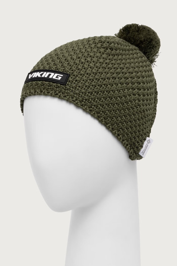 Шапка з помпоном з вовною Viking Berg Gore-Tex колір зелений фото 2