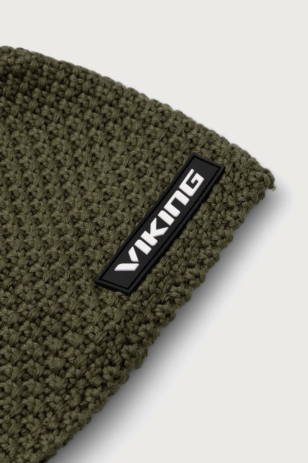 Шапка з помпоном з вовною Viking Berg Gore-Tex колір зелений фото 3