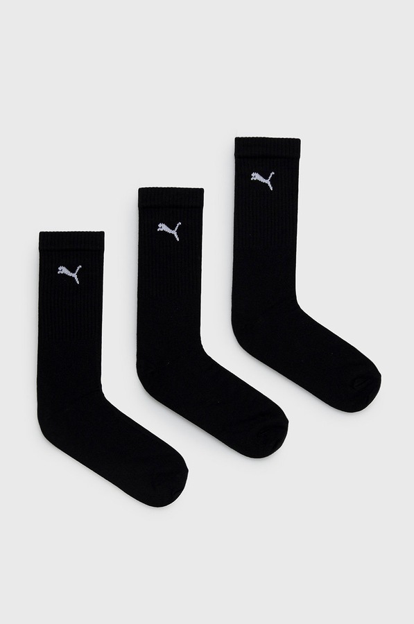 Шкарпетки Puma (3-pack) 907940 Sport Crew колір чорний фото 2