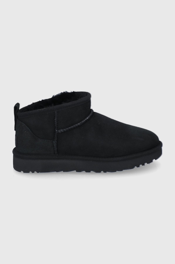 Замшеві чоботи UGG Classic Ultra Mini колір чорний